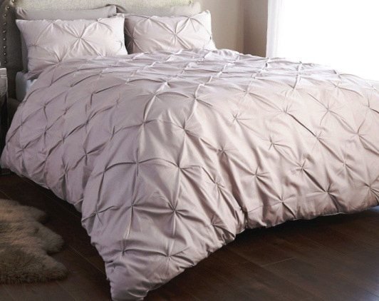 Pintuck Duvet Cover Set manufactured to buyer specifications by Ahmad Fiaz Textiles, Faisalabad Pakistan