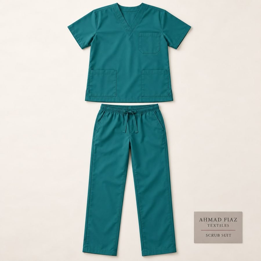 Medical Scrub Suit by Ahmad Fiaz Textiles, Faisalabad